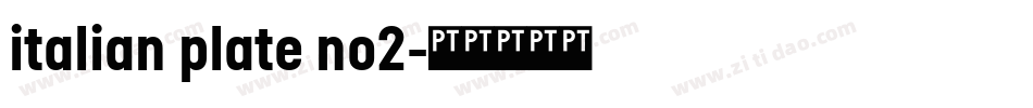 italian plate no2字体转换